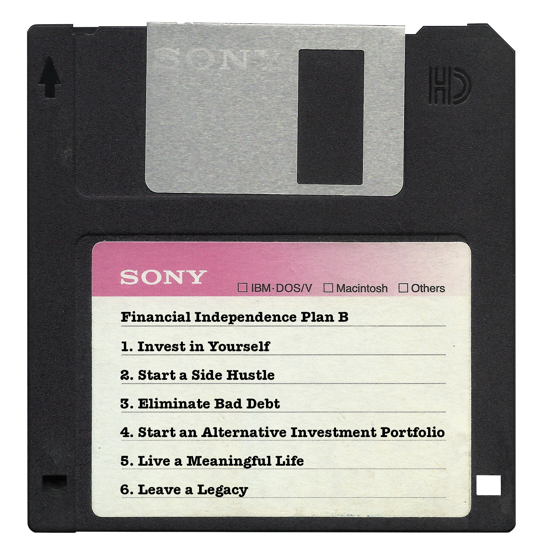 Financial Independence Plan B Floppy Disk